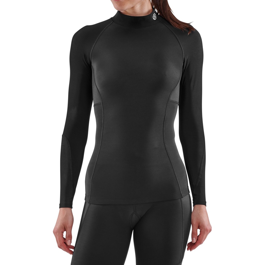 SKINS SERIES-3 WOMEN'S THERMAL LONG SLEEVE TOP BLACK