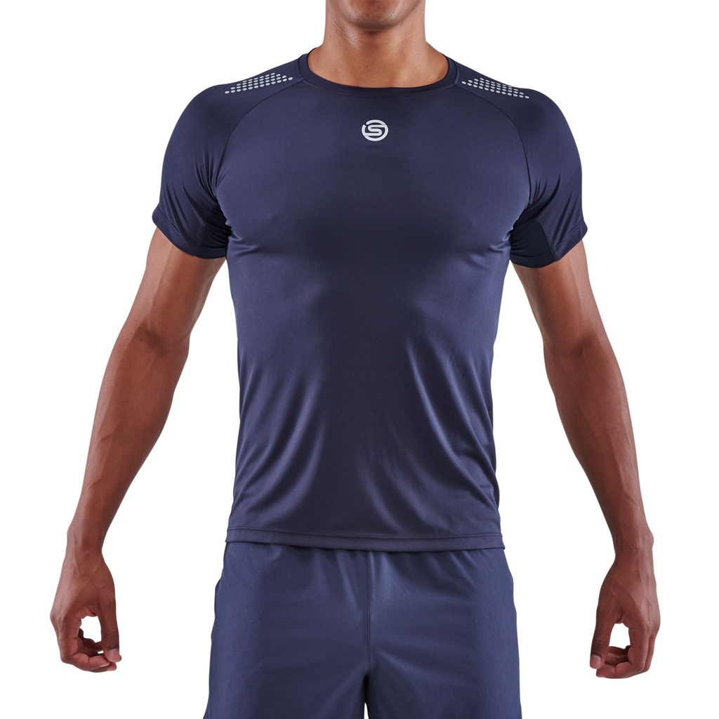 SKINS SERIES-3 MEN'S SHORT SLEEVE TOP NAVY BLUE