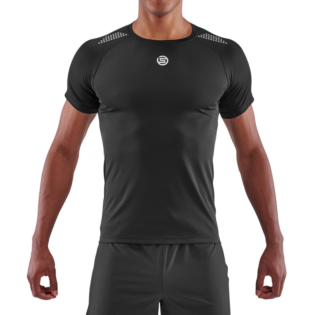 SKINS SERIES-3 MEN'S SHORT SLEEVE TOP BLACK