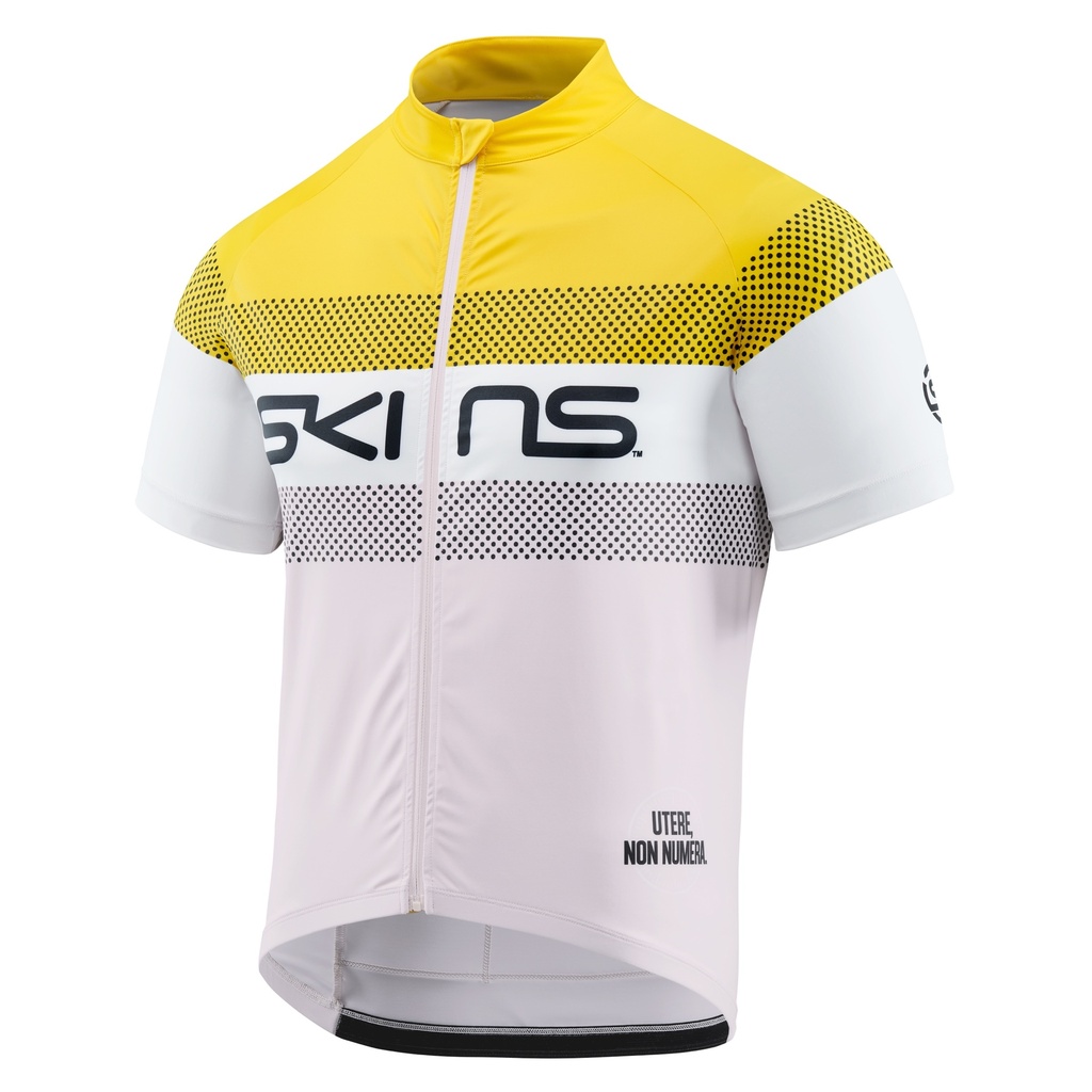 SKINS CYCLE MEN'S BRANDED JERSEY ZEST/GRANITE/WHITE