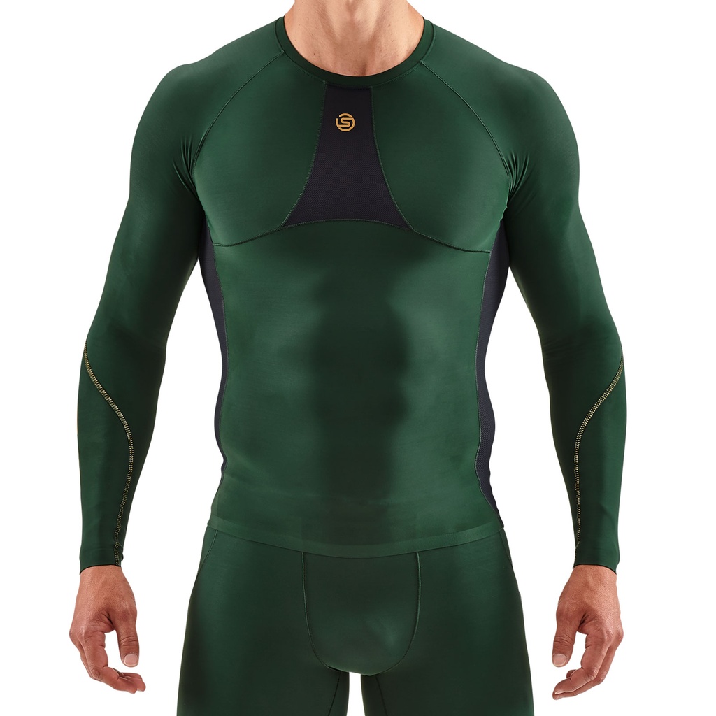 SKINS SERIES-5 MEN'S LONG SLEEVE GREEN/GREY