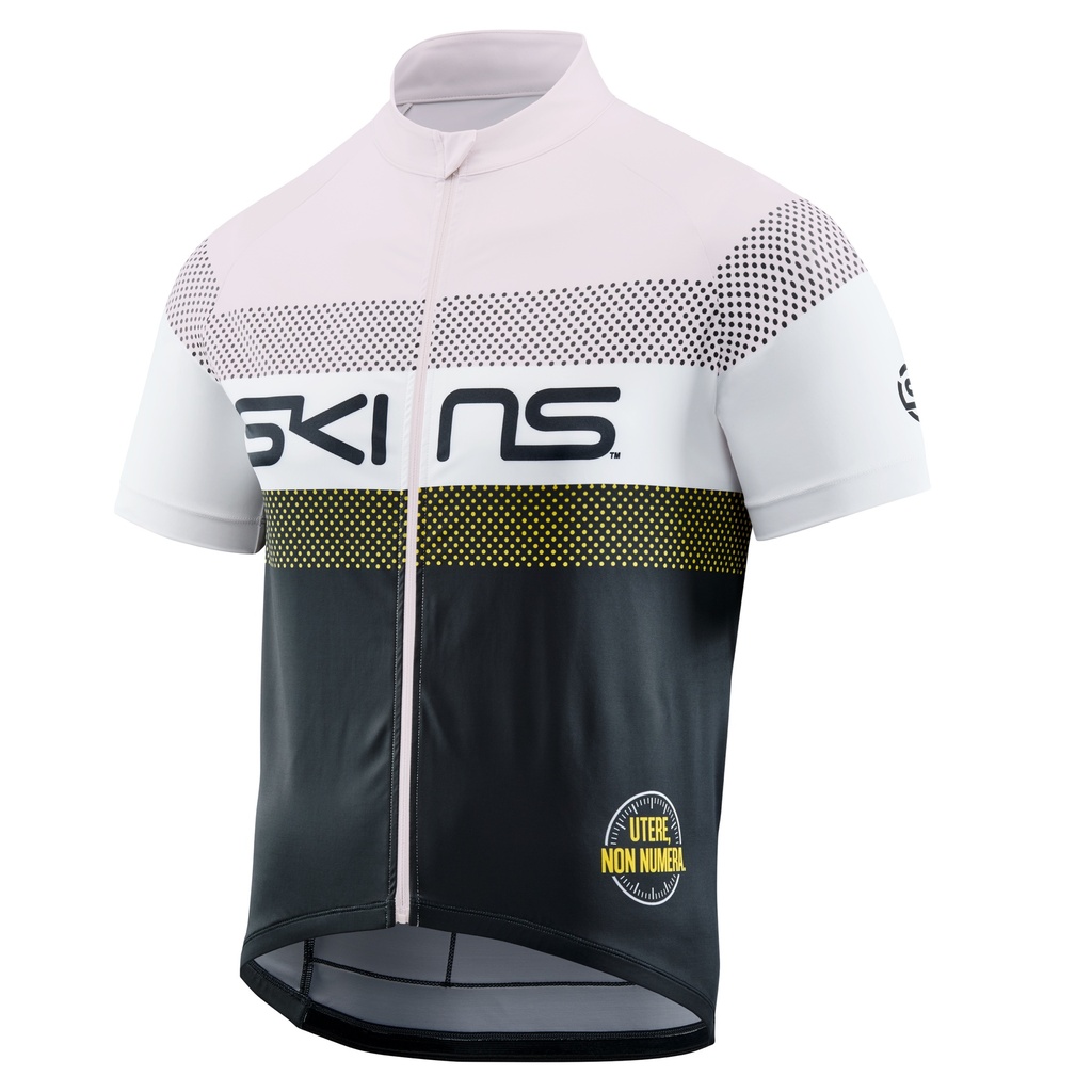 SKINS CYCLE MEN'S BRANDED JERSEY GRAPHITE/GRANITE/WHITE