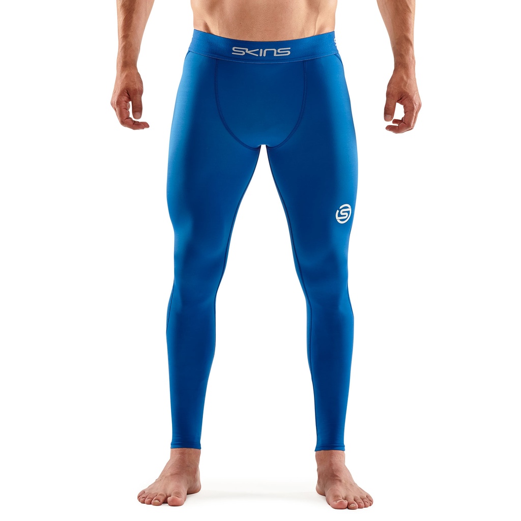 SKINS SERIES-1 MEN'S LONG TIGHTS BRIGHT BLUE