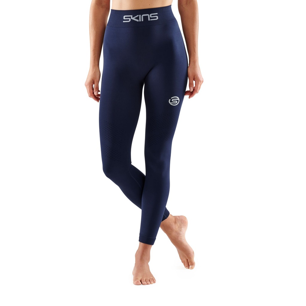 SKINS SERIES-3 WOMEN'S SEAMLESS LONG TIGHTS NAVY BLUE