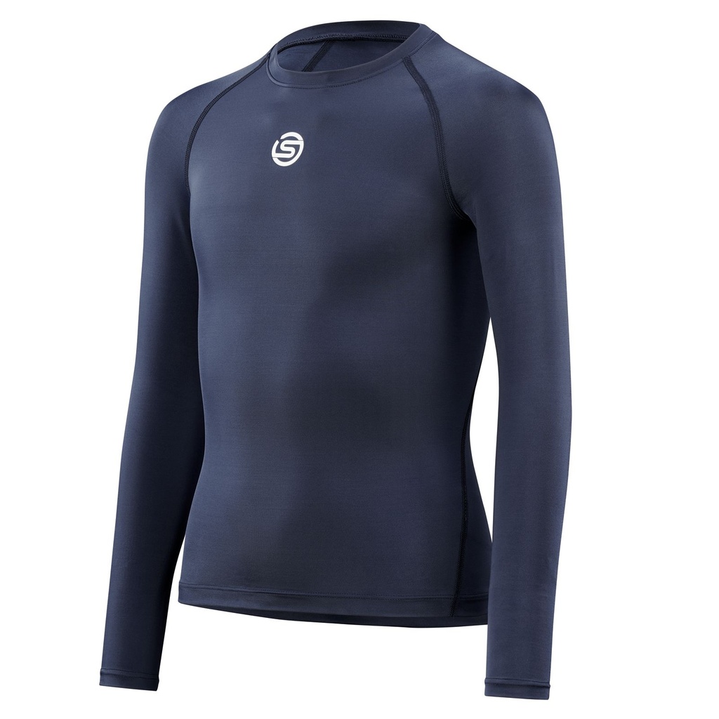 SKINS SERIES-1 YOUTH LONG SLEEVE TOP NAVY BLUE