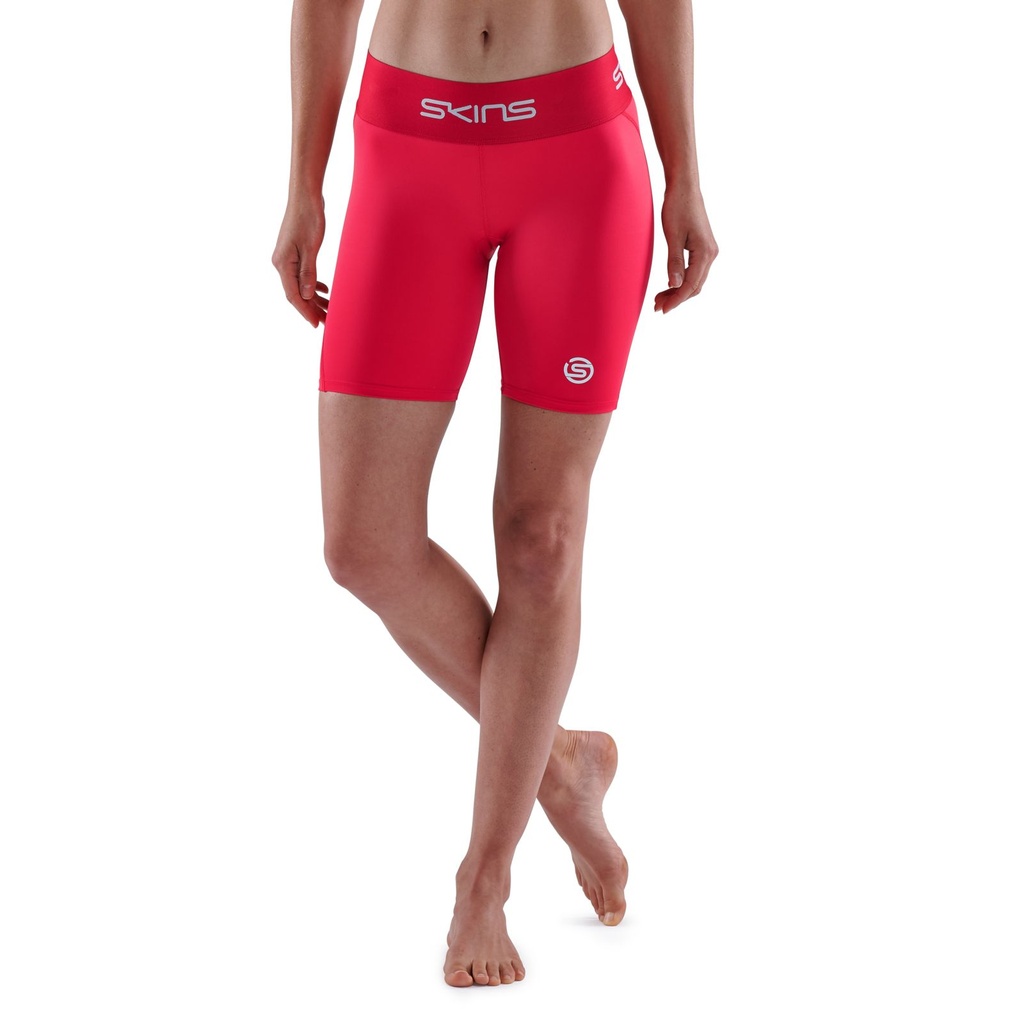 SKINS SERIES-1 WOMEN'S HALF TIGHTS RED