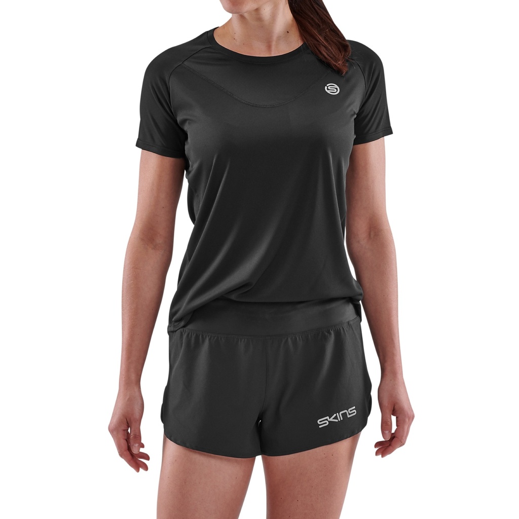 SKINS SERIES-3 WOMEN'S SHORT SLEEVE TOP BLACK