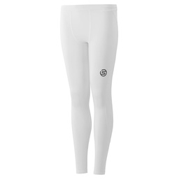 [SO80010019005] SKINS SERIES-1 YOUTH LONG TIGHTS WHITE