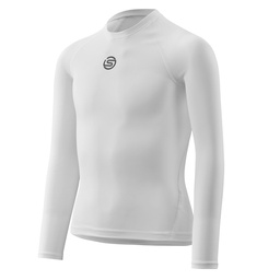 [SO80010059005] SKINS SERIES-1 YOUTH LONG SLEEVE TOP WHITE