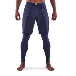 [SF00500399010] SKINS SERIES-5 MEN'S TRAVEL AND RECOVERY  LONG TIGHTS NAVY BLUE