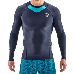 [ST00300053059] SKINS SERIES-3 MEN'S LONG SLEEVE TOP NAVY CYAN